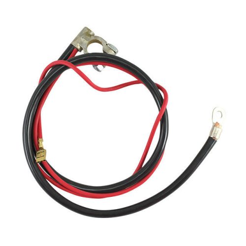 Pozitív Akku kábel, Bogár 08/66-, Busz 08/66-07/71, 84cm fekete kábel és 105cm piros kábel