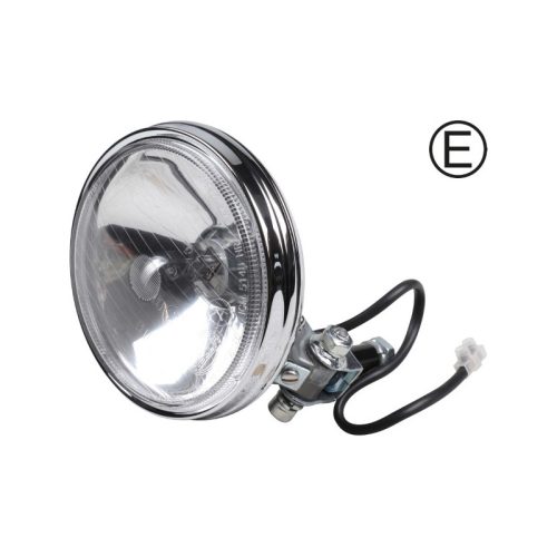 Hella 118 hosszúfényü fényszóró, króm, 12 V-os izzóval, 130 mm átmérö, E jeles