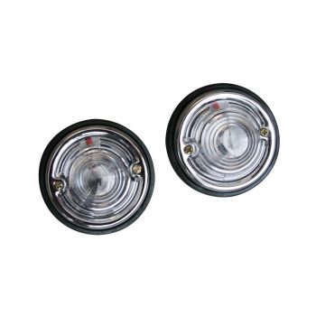 Kerek lámpa, átlátszó (1 pár)