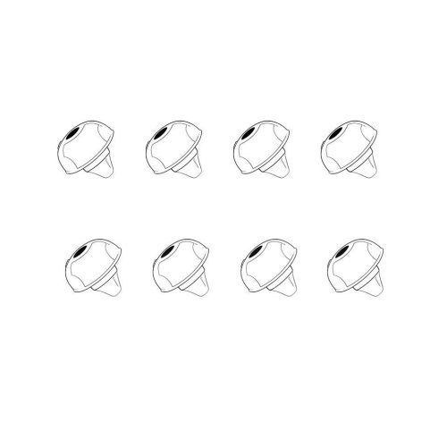 Glass vibration damping rubber in the door 8pcs KG