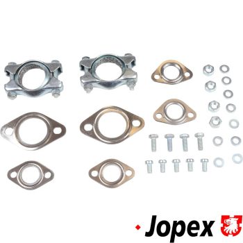 Exhaust clamp set, 25-30 HP (double clamp), Classic Line