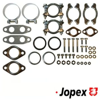   Exhaust clamp set, for AR engine, Beetle 03/73-12/79, 1303 convertible 08/75-12/79