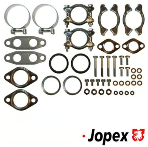 Exhaust clamp set, for AR engine, Beetle 03/73-12/79, 1303 convertible 08/75-12/79