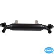 Exhaust, black, with chrome end, Beetle/KG 13/1600, EMPI