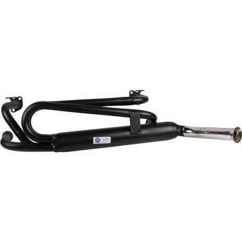 Exhaust muffler with sport chrome pipe