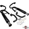   Exhaust muffler for BAJA, double, black + chrome end, BUGPACK