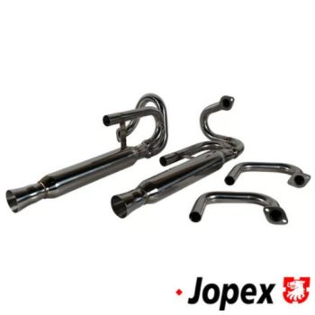   2-pipe "Dune Buggy" exhaust muffler sport, stainless steel