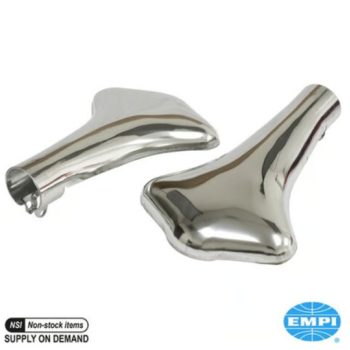 Exhaust tip set, original style, stainless steel