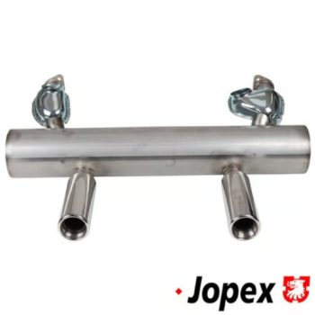   Kipufogó hátul, Performance, 42 mm-es csövel, höharanggal, két kipufogócsövel. Rozsdamentes acélból készült.