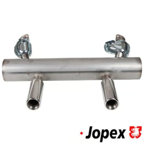 Kipufogó hátul, Performance, 42 mm-es csövel, höharanggal, két kipufogócsövel. Rozsdamentes acélból készült.