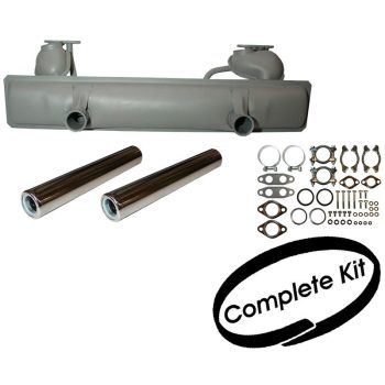   Exhaust muffler with complete installation kit, 1300cc, for AR engine