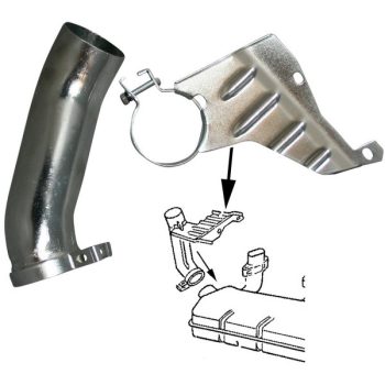  Heating pipe, between heating drum and heating control damper, left, T2 08/71-07/85, T25 2.0 05/79-12/82