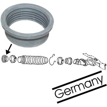 Rubber ring between heating drum and ducting
