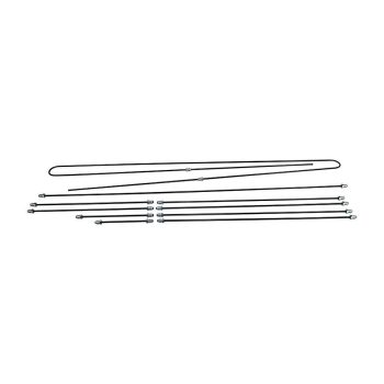   Metal brake hose set, dual circuit, T2 08/66-07/67, factory ATE QUALITY!!