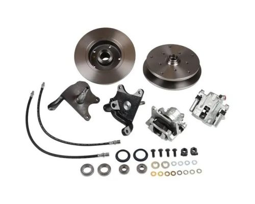 Front disc brake set, with double distributor ring, with stub axle, for suspension with suspension pin, Beetle, Karmann Ghia -07/67, EMPI