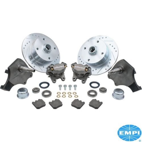 Front disc brake set, with stub axle, 2-piston calipers, 4X130, Beetle/Karmann Ghia 08/65-, EMPI, WILWOOD