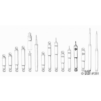 Heavy duty gas shock absorber, front, Beetle/KG 65-