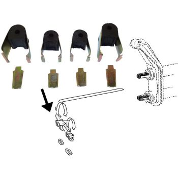 Stabilizer bar mounting kit, front, Beetle/KG 08/65-
