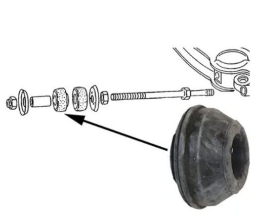 Rubber bush for radius link (trailing arm) rear, T25 05/79-08/92