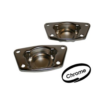   Torsion cover for oil drive, chrome, for claw rubber, Beetle/KG 08/68- (Pair)