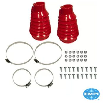 Axle rubber boot, oiled, red, in pair, EMPI