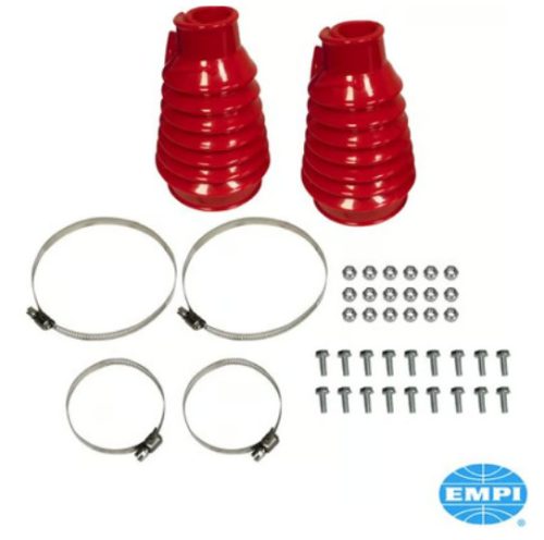 Axle rubber boot, oiled, red, in pair, EMPI