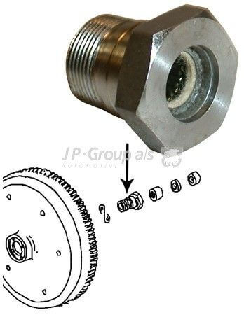 Lendkerék anya std. Type 1 motorokhoz, tügörgövel (36mm) (automatához nem jó!!)