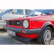 Gti plakett, ezüst felirat fekete háttéren, Golf Mk1 (1975-1983), Jetta (1979-1983)