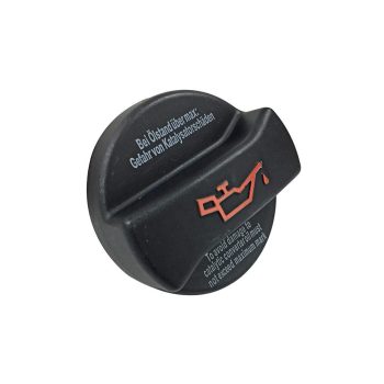 Oil filler cap, black, plastic