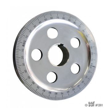 Fokolt ékszíjtárcsa, fekete, 145mm