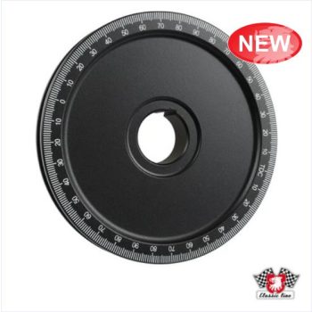   Fokolt ékszíjtárcsa, fekete, fehér jelöléssel, Billet stílus, Classic Line