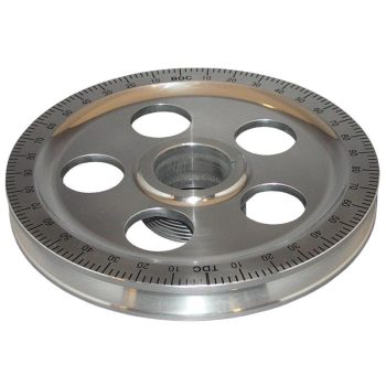 Fokolt ékszíjtárcsa fekete számokkal, lyukas