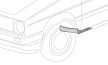  Left front floor panel bracket, Golf Mk2 (1984-1992), Jetta (1984-1992)