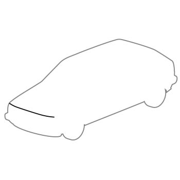   Engine bonnet gasket, front-inner: Golf Mk2 (1984-1991), Jetta (1984-1992)