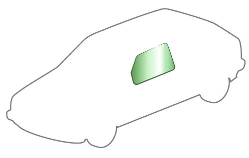 Elsö ajtó üveg 3 ajtós bal zöld: Golf Mk2 (1988-1992)