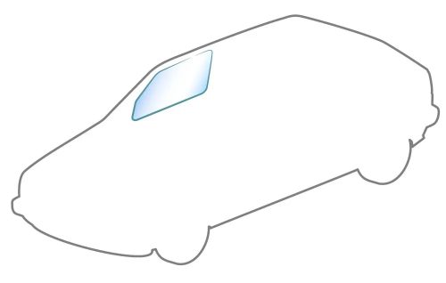 Elsö ajtó üveg 3 ajtós jobb átlátszó: Golf Mk2 (1988-1992)
