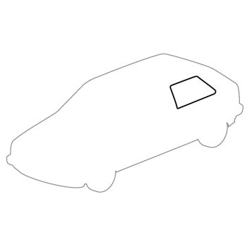   Hátsó negyedablak tömítés 3 ajtós bal: Golf Mk2 (1984-1992), Jetta (1984-1992), Golf Mk2 USA (1985-1992)