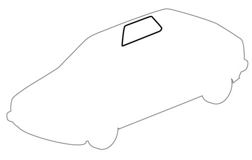 Rear quarter window seal 3-door right: Golf Mk2 (1984-1992), Jetta (1984-1992)