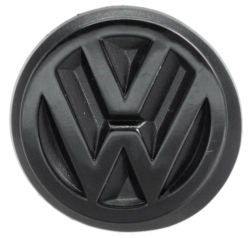 Rear VW emblem, black: Golf Mk2 (1984-1987), Golf Mk1 Cabriolet (1979-1993), Jetta (1984-1987)