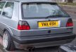 VW emblem, black, rear: Golf Mk2 (1988-1992)