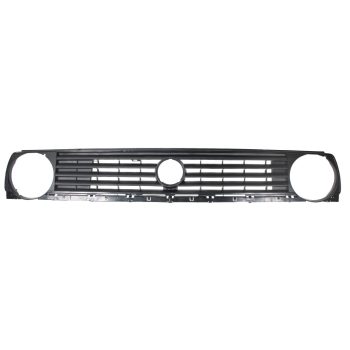   Front grille 5-slat, with single headlight, black: Golf Mk2 (1988-1992)