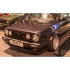   Front grille, 5-slat, dual headlights, black, 141mm diameter for central position light: Golf Mk2 (1988-1992)