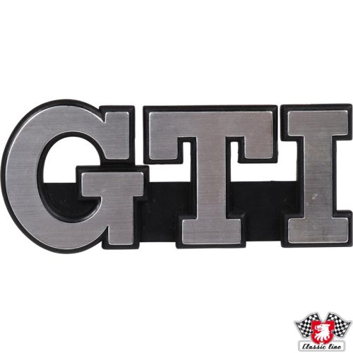 Embléma GTI elsö , ezüst színben Golf 2