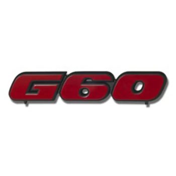Front grille emblem G60 red and black: Golf Mk2 (1990-1992)