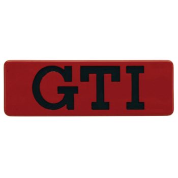   Side moulding - GTI black text with red frame: Golf Mk2 (1989-1992), Jetta (1989-1992)