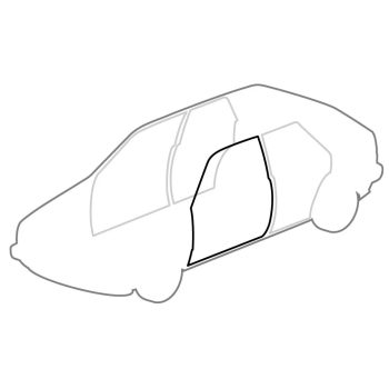   Ajtó tömítés, 3/5 ajtós, elsö/hátsó, jobb/bal, Golf Mk2 (1984-1992), Jetta (1984-1992)