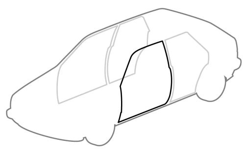 Door seal, 3/5 door, front/rear, right/left, Golf Mk2 (1984-1992), Jetta (1984-1992)