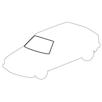   Ablaktömítés készlet króm feszítös, 3 ajtóshoz: Golf Mk2 (1984-1992), Golf Mk2 USA (1985-1992)