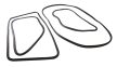 Window seal kit, smooth 3-door: Golf Mk2 (1984-1992), Golf Mk2 USA (1985-1992)