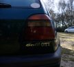 Rear emblem - Golf GTI lettering with chrome text on black background: Golf Mk2 (1984-1987), Golf Mk3 (1992-1998)